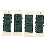 jojofuny 4 Rollen Floristendraht Grün Rostfreier Flexibler Blumendraht pro...