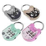 IWOWHERO 4pcs Compact Locks Gepäckkombination Schlösser Haushalt...