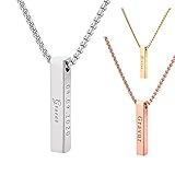 UHRENWELT Stabanhänger mit Kette und eigener Gravur Namen...