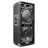 MAX MAX212 Passive PA Lautsprecher, 1400 Watt Partybox mit Griffe, 2 x 12...