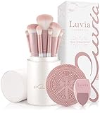 Make-up-Pinsel-Set – 7-teilig + Pinsel-Reinigungsmatte & Blender-Schwamm...