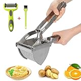 HOTLIKE Kartoffelpresse aus Edelstahl, Spätzlepresse 3 PCS Set,...