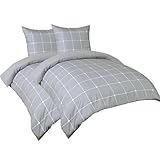 PHF Bettwäsche 4teilig 135x200 Bettbezug - Weich und Bügelfrei...