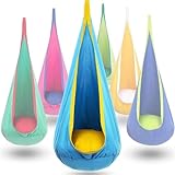 Nestschaukel, Hängeschaukel, Für & Erwachsene, Verstellbar, Draußen(Blue...