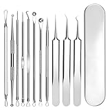 Rnitle 11 Stücke Mitesserentferner Komedonenquetscher Set,mit...