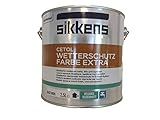 Sikkens Cetol Wetterschutzfarbe extra Seidenmatt Weiß Außen 2,5 Liter