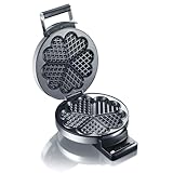 GRAEF Waffeleisen Hörncheneisen WA80 Edelstahl, Herzchenform,...