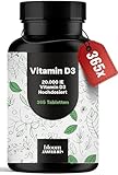 Vitamin D3 20000 IE hochdosiert - 365 Tabletten - Produziert in Deutschland...