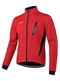 ARSUXEO Radjacke Herren Winter Thermal MTB Bike Jacke Softshell Mantel für...