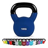 MSPORTS Kettlebell Neopren 2 – 30 kg inkl. Übungsposter (10 Kg -...