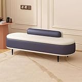 Sitzbank mit Stauraum und Lendenkissen – Sitzbox aus Kunstleder für...