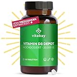 Vitabay Vitamin D3 Depot 20.000 I.E. - 120 Vegane Tabletten Hochdosiert &...