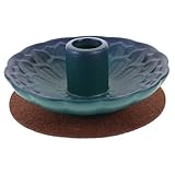 PEPLAYTAL Keramik Räucherstäbchenhalter mit Holz und Dichtung Lotus...