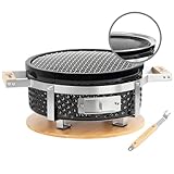 BBQ-Toro Keramik Tischgrill Rund | Ø 29,5 cm | Japanischer Grill mit...