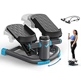 MERACH Mini Stepper Fitness 2 in 1 für zu Hause, leise Twister 150 kg mit...