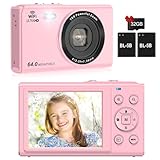 SOPPY Digitalkamera 64MP Fotokamera FHD 1080P Kompaktkamera, 2,8'' LCD...