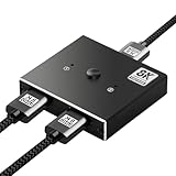 HDMI Switch 8K HDMI 2.1 Splitter Bidirektional 1 in 2 out / 2 In 1 Out...