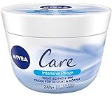 NIVEA Creme für Körper & Gesicht, 1 x 400 ml Tiegel, Care Intensive...