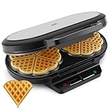 YASHE SW-2122M Waffeleisen Herzform Doppelt, 10 Klassische Herzförmige...