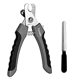 Edelstahl Krallenschere für Hunde und Katzen mit Sicherheitsschutz–Profi...