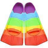 Schwimmflossen Kinder, Kurze Flossen Kinder, 100% Silikon...