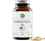 Borretschöl Kapseln BIO 180 Stück vegane Kapseln | mit 500 mg bio...