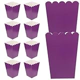 BESPORTBLE 50 Stück Popcornbox aus Papier Fettabweisend Faltbar Violett...