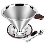 FACIACC Kaffeefilter, professioneller Kaffeefilter aus Edelstahl, papierlos...