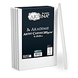 Artina FSC® Keilrahmen 5er Set Akademie 20x30 cm – Leinwand Set Maltuch...