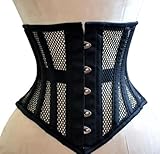 Damen Unterbrust Korsett Waist Trainer Mesh Corset Mesh Corsage mit starker...