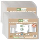 eco-eco Präsentationsmappe, A5, 50% recycelt, 20 Hüllen, transparent,...