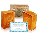 GRÜNE VALERIE® Original Aleppo Seife Set 2 x 200g (400g+) mit 20% / 80%...