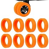 flintronic 8 Stück Gepäck-Rollenschutz, Silikon-Radabdeckung, Gepäck...