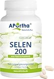 APOrtha® Selen, 120 vegane Kapseln mit je 200µg aus Natriumselenit,...