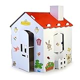 FEBER - Carton House, großes Spielhaus aus Karton für Kinder, zum...