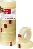 Scotch Transparentes Klebeband 508-10 Rollen - 15mm x 33m - Durchsichtiges...