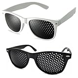 BIBITI 2 Stück Rasterbrille Augentraining,Brille Lochbrille für...