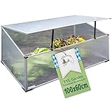 TTL Garden Frühbeet Aufsatz 100x60x40cm Alu & Polycarbonat - Hochbeet...