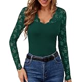 Y2k Damen-Ballett-Shirt, langärmelig, Kreuz-Wickel-Top, tiefer...