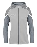 JAKO Damen Kapuzenjacke Performance, Soft Grey/Steingrau, 44