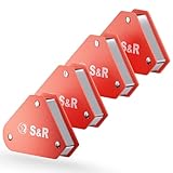 S&R 4-Teiliges Mini-Schweißmagnet-Set, Magnethalter Winkelmagnet...