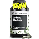 Jod aus Bio-Kelp – 365 Kapseln – 150µg Jod aus Braunalgen –...