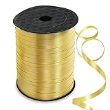 450 Meters Geschenkband Weiss - Gold 5mm Geschenkbänder luftballon schnur...