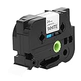 24 mm laminiertes Etikettenband, schwarz auf weiß, hochwertiges,...