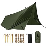 FREE SOLDIER Tarp Wasserdicht 3x3,2m Ultraleicht-Tarp Zeltplanen UV Schutz...