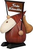 SAICO Räuchermännchen Weihnachtsmann Frohe Weihnachten - Handgefertigte...