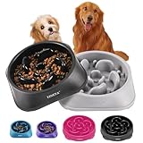 YINEYA 2 Stück Langsame Fütterung Hundenapf, Anti Schling Interaktiver...