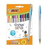 BIC Cristal Multicolour Kugelschreiber mit breiter Spitze (1,6 mm),...