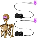 Leuchtende Augen Halloween | Leuchtende Augen Requisiten mit Timer - LED...