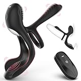 3 in1 Penisring Vibrator Penisringe Sex Spielzeug für die Männer, Penis...